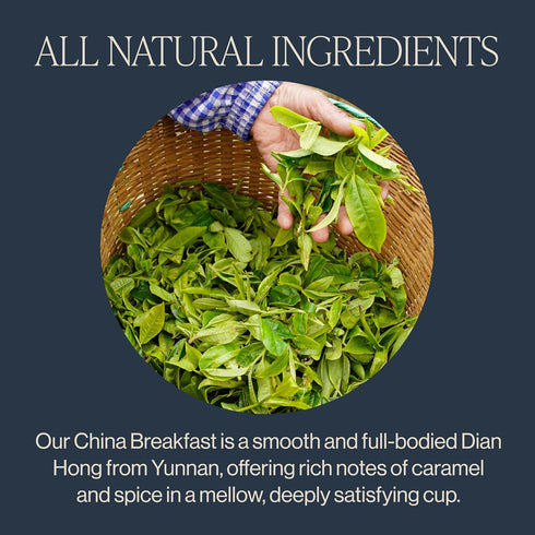 4 12+ Rishi Tea China Breakfast Black Loose Leaf Tea - Organic, Robust & Caffeinated, Enjoy Hot or Iced - Ounces