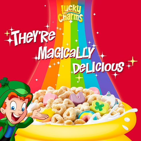 Lucky Charms Gluten Free Cereal with Marshmallows, Kids Breakfast Cereal, Giant Size, 26.1 oz
