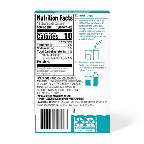 10 packets, 1.4 Oz Amazon Grocery, Lemonade Drink Mix