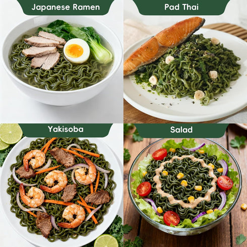 SUNGIVEN 3 2.47 OZ (Pack 10) Organic Ramen Noodles Kale Healthy Low Sodium Ready in Minutes Non-Fried Instant No