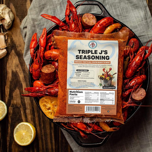 Triple J's 4.5lb Authentic Louisiana Crab Boil Seasoning Seafood Boil Booster for Shrimp, Crawfish, & Crab | Bold Cajun