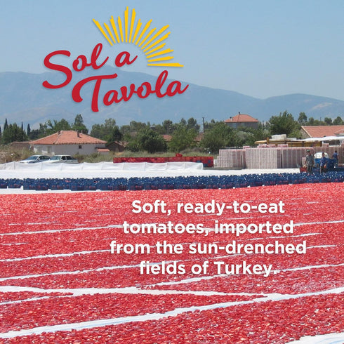 Sol a Tavola Packed Sun-Dried Tomatoes, Ready to Eat, Brilliant Red Color | Moist Chewy Texture | Nutritious | Healtful