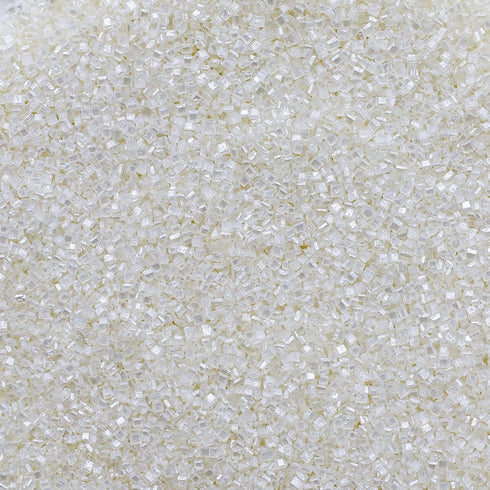 LEBERY Sanding Sugar, White Edible Sprinkles for Cake Decorating, 3 oz Crystal Candy for Wedding Baking