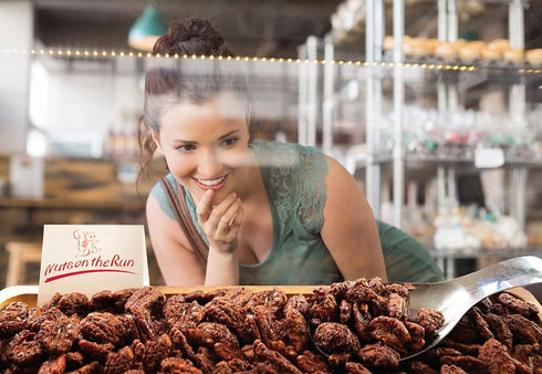 4oz (PACK 3 Nuts on the Run Cinnamon Pecans - OF BAGS), Roasted Cinnamon Pecan Pralines, Satisfaction Guarantee