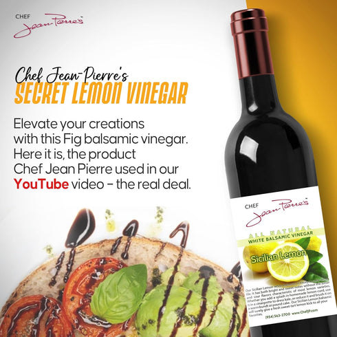 375ml (12.5oz) 12-Years Chef Jean Pierre's Italian Balsamic Vinegar - Rich Lemon Flavor, Traditional Barrel Aged