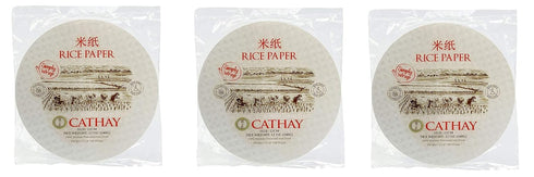 Cathay Fresh Spring Roll Rice Paper Wrappers, 30 Sheets, Non-GMO, Low Carb, Vietnamese Summer Wrap.