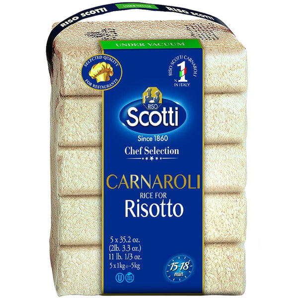 Riso Scotti Carnaroli Rice for Risotto, 11 lbs (5x1 kg), Product of