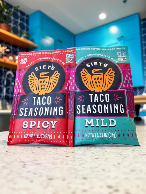 Pack 30 3 3 (6 Packets) Siete Taco Seasoning Mix | Gluten Free | Vegan | Paleo | Preservative Free | Whole Approved |