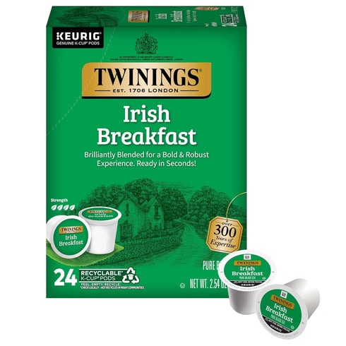 Twinings Irish Breakfast Black Tea K-Cup Pods for Keurig, 24 Count (Pack
