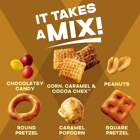 13.5 oz Chex Mix Turtle Snack Mix, Indulgent Snack Bag, Family Size
