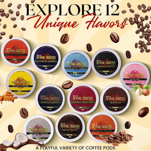 Pack 96 Count, 12 2.0 InfuSio Coffee Pods Variety Crafted Medium & Dark Roast Blends and Artisan-Inspired Flavors Like