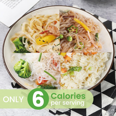 Pack 10 Packs, Hethstia Konjac Noodles Variety Keto, Vegan, Gluten-Free, Sugar-Free, Low Calorie, Low Carb, Shirataki