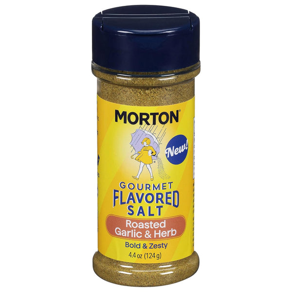 Morton Gourmet Flavored Salt Roasted Garlic & Herb, 4.4oz