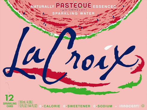 12 Pack, 12 Oz La Croix, Watermelon Sparkling Water, Fl