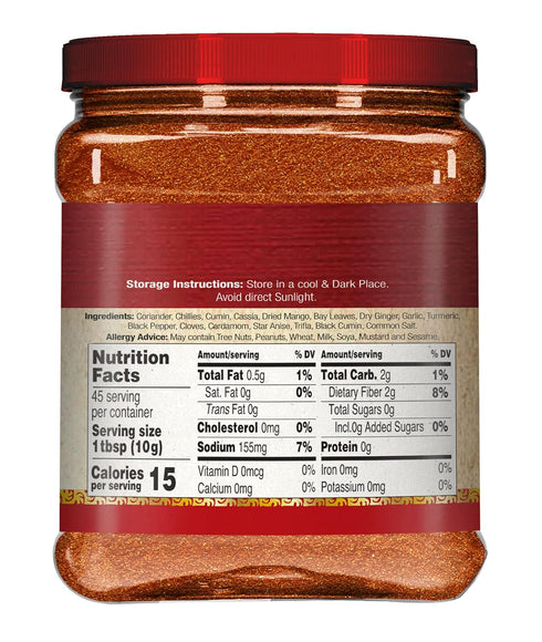 Spicy World Tandoori Masala, 1 LB Jar Pack, Natural Seasoning, No Colors Added, Tikka Masala