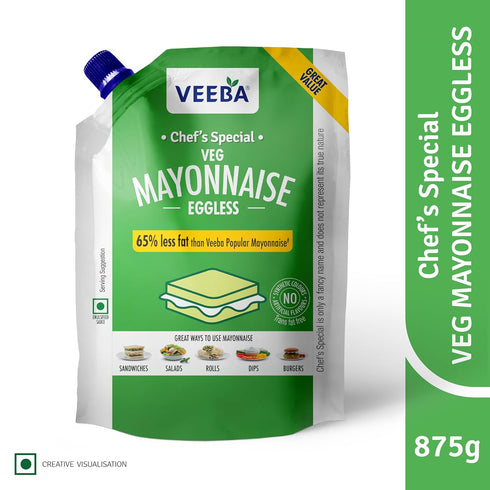 Veeba 875g Eggless Mayonnaise Pouch