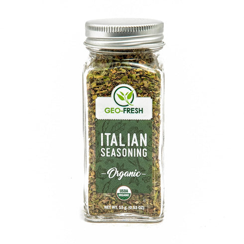 Geo-Fresh Organic Italian Seasoning, 0.53 oz (15g), Non-GMO, Kosher, 100% Organic Herbs,
