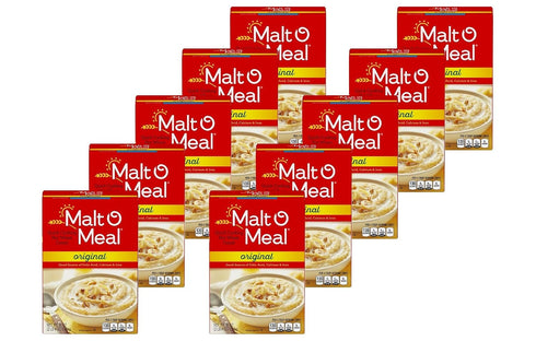 36 (Pack 10) Malt-O-Meal, Original Malt-O-Meal Hot Breakfast Cereal, Quick Cooking, Ounce Box