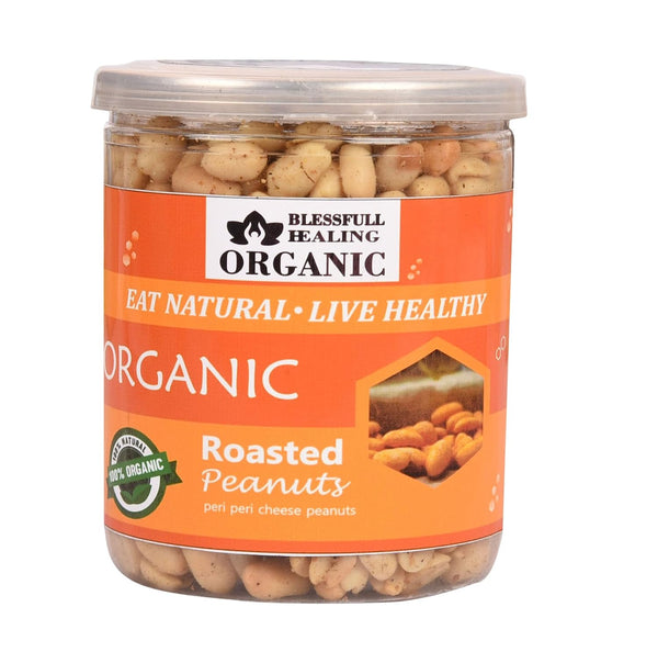 Blessfull Healing Organic Natural, Vegan Peri Peri Cheese Roasted Peanuts Crunchy Healthy Snacks 300