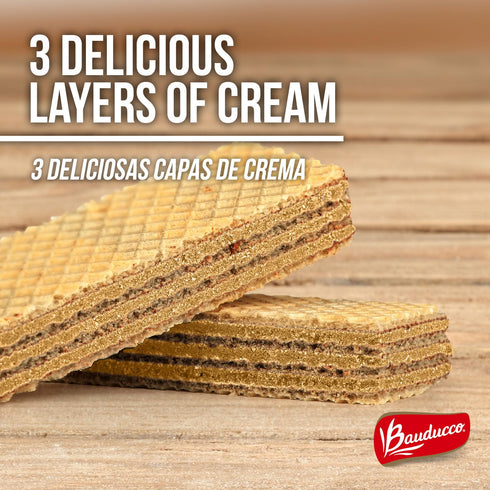 3 5.0 oz (Pack 1) Bauducco Peanut Butter Wafers - Crispy Wafer Cookies With Delicious, Indulgent Decadent Layers