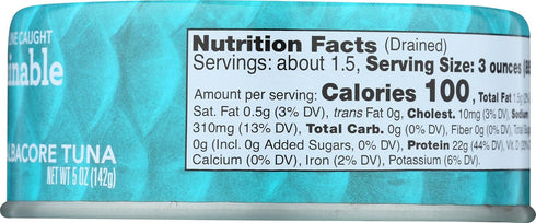Sustainable Seas Albacore 5 OZ Chunk Tuna In Water