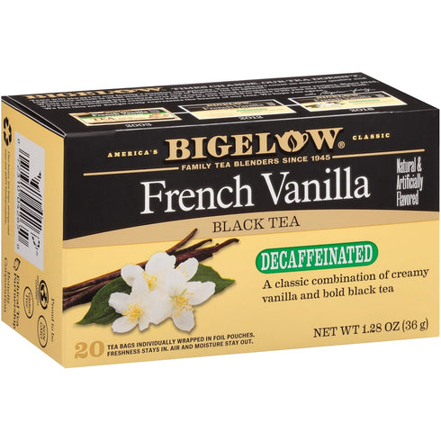 Bigelow Tea Decaffeinated French Vanilla Black Tea, Decaf Tea with French Vanilla,