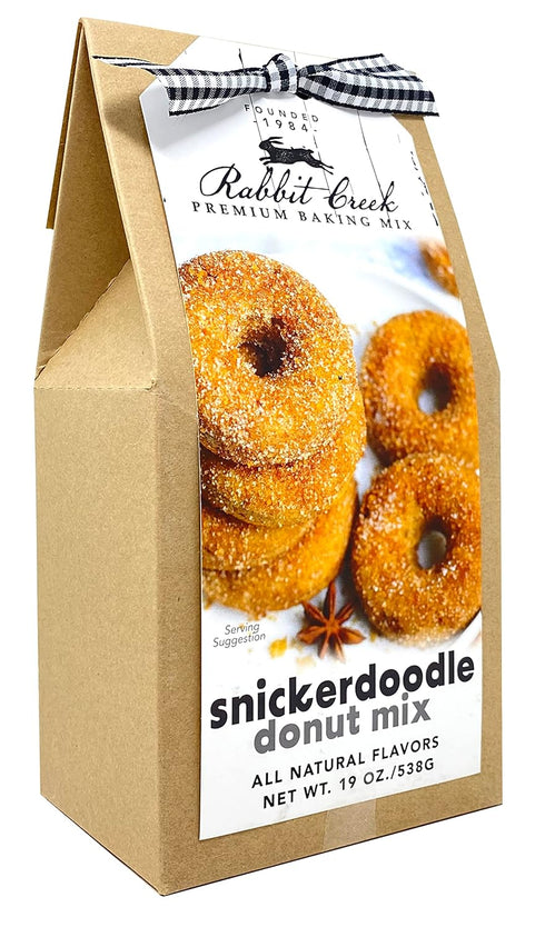 Rabbit Creek Snickerdoodle Donuts Mix – Includes Dusting Sugar – Baked, Not Fried Donut Baking Mix
