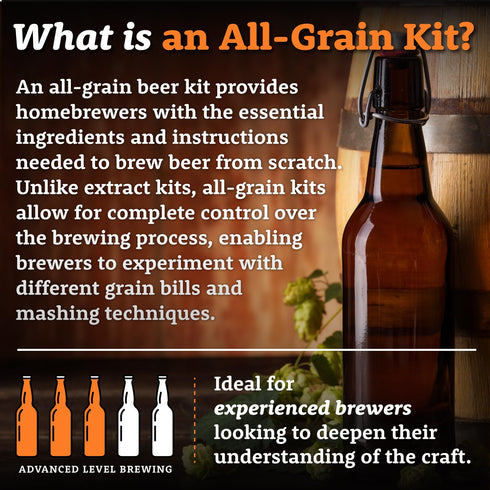 5 My Brew Supply American Wheat Brewing Kit | American Wheat & Pilsner Malt | Caramel Grain | Kent Goldings & Columbus