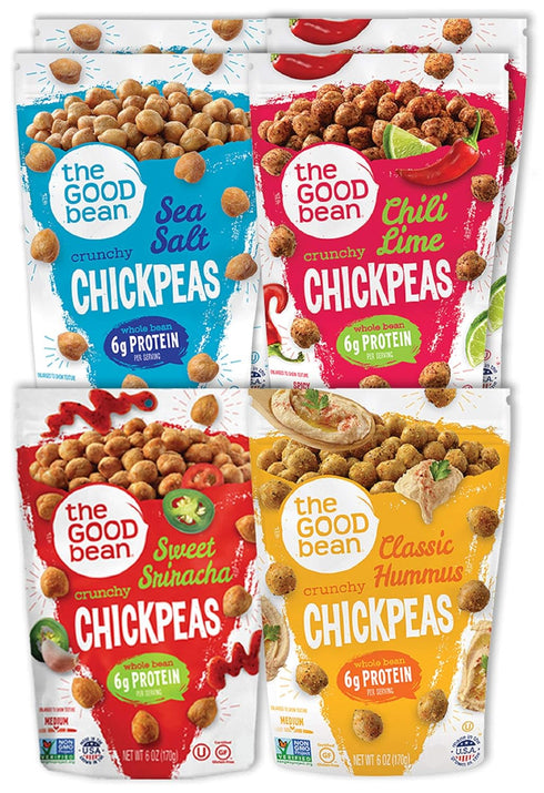 The Good Bean Crunchy Chickpeas - Variety Pack - (6 Pack) 6