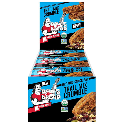 Dave's Killer Bread Trail Mix Crumble Organic Snack Bars, 12 Individually Wrapped