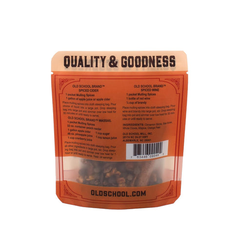 Old School Brand Hand-Packed Mulling Spices, Great with Juice, Wine, Brandy or Wassail