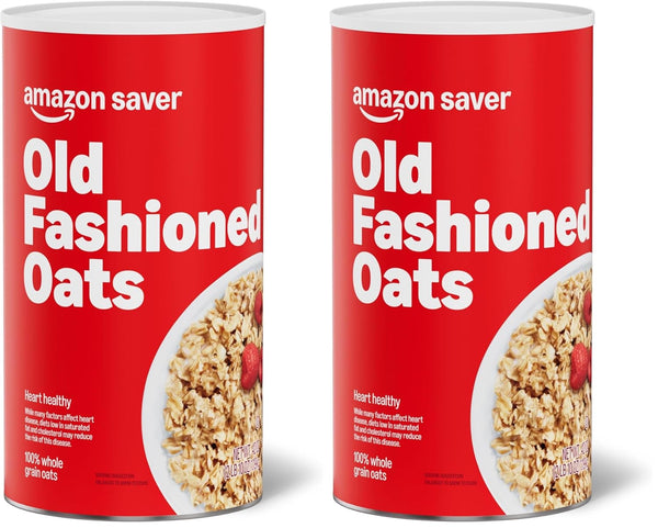 Amazon Saver, Whole Grain Old Fashioned Oats, 2.6 Lb (Pack of 2)