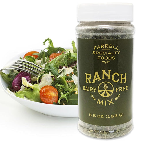 Dairy Free Ranch Mix by Farrell Specialty Foods, 5.5 oz - Vegan, No Sodium, Delicious Salad Dressing & Dip