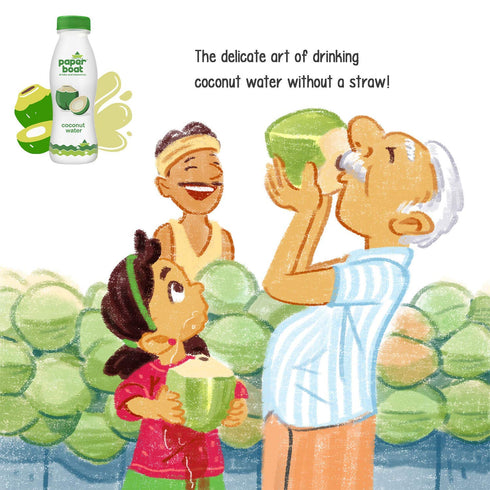 NWIL (Pack 6, 200ml Paper Boat Coconut Water, Refreshing Coconut Flavour, Vital Minerals of Each)