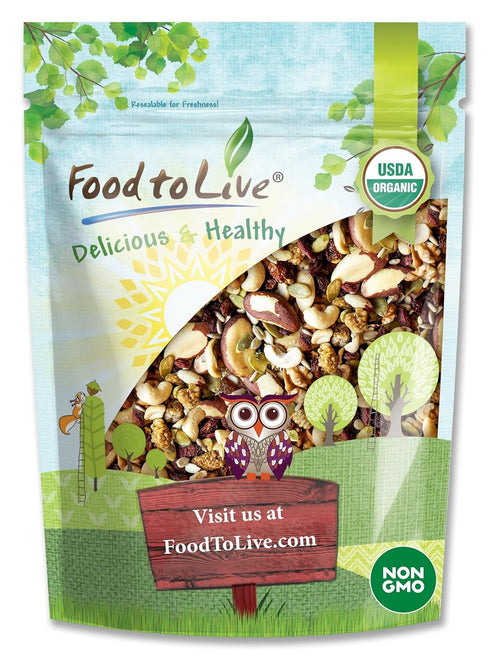 Organic Power Snack Mix, 1 Pound Raw and Non-GMO Trail Mix Contains