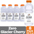 20 Oz 8 Pack Gatorade Zero Sugar Glacier Cherry Thirst Quencher Sports Drink, Fl Bottles
