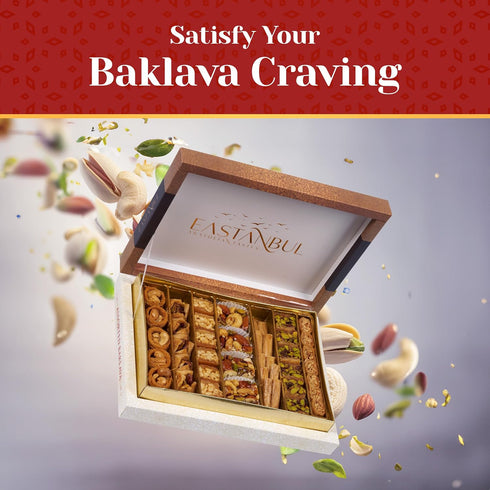 1.1lb, Eastanbul Baklava, Baklava Pastry, Pistachio Gift Box, Middle Eastern Sweets, Turkish Desserts, Pistachio