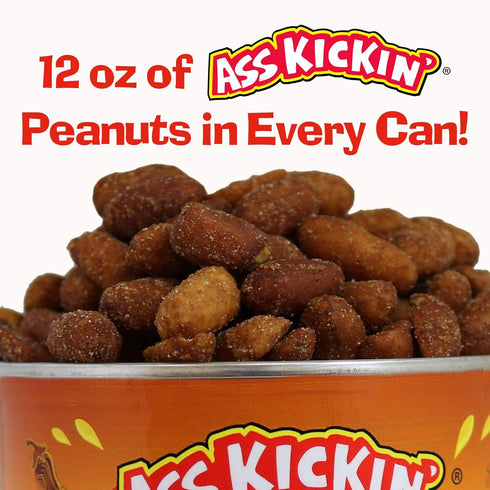 ASS KICKIN’ Chipotle Honey Roasted Peanuts, 12 Oz., Ultimate Spicy Gourmet Gift