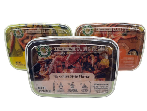 YummY Sauce - Cajun, Garlic, Lemon | 3 Flavor Bundled (Pack of 3 x 8oz)