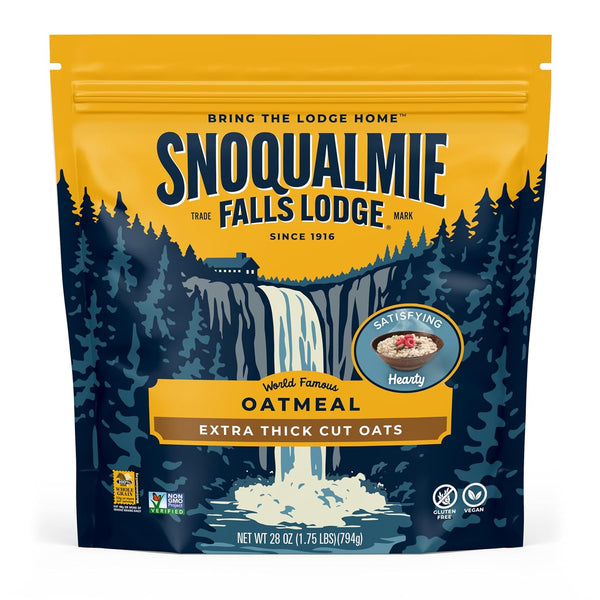 Snoqualmie Falls Lodge Extra-Thick Oatmeal, 28 OZ (Pack of 1)