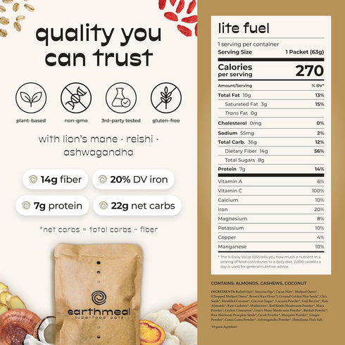20+ 14 7 (Pack 3) Superfood Oats - Superfoods, Grams of Fiber, Grams of Protein Per Serving, Gluten Free High Fiber
