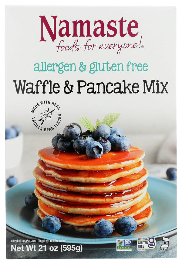 Namaste Foods Gluten Free Waffle & Pancake Mix, 21 oz (Pack of