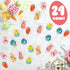 Pack 24 Easter Lollipops Candy Variety Dye-Free - Individually Wrapped Assorted Colorful Shapes Easter Suckers