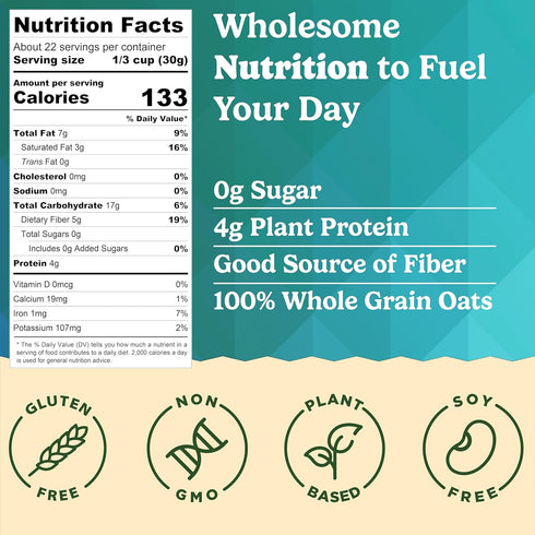 24oz MyCerealMix Sugar Free Granola Cinnamon Pecan Keto Diabetic Friendly Cereal, High Fiber, Gluten Free, Plant-Based