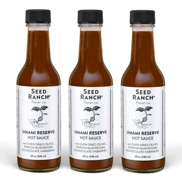 Seed Ranch Umami Reserve Hot Sauce, 3 Pack - Spicy Heat Flavor