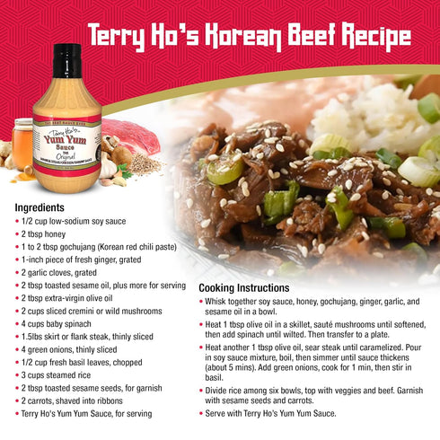 32 oz Terry Ho's The Original Yum Yum Sauce Japanese Mayo-Based Sauce for Dipping, Marinades, and Salad Dressings