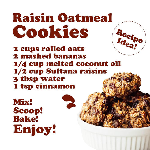 5 Food to Live Sultana Raisins, Pounds Natural Dried Grapes for Baking, Snacking & Trail Mixes. No Sugar Added