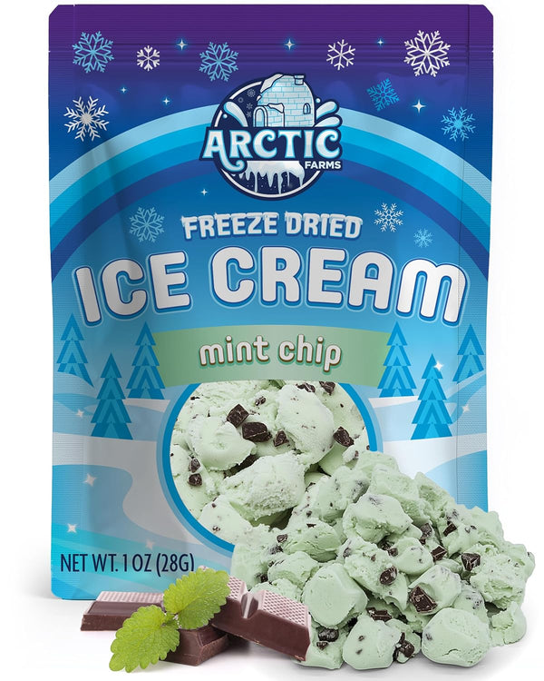 Arctic Farms Freeze Dried Ice Cream that Does Not Melt (Mint Chocolate
