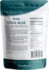 100% 2 lb (907 Viva Doria Pure Citric Acid, Food Grade, Fine Grain, g)