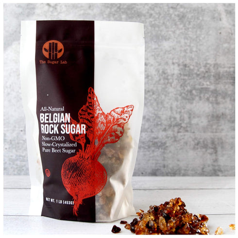 The Sugar Lab Belgian Brown Rock Sugar 2 Pounds - Natural Real